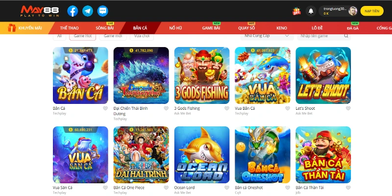 Bắn cá May88 với đồ họa sắc nét, súng đa dạng và cơ hội săn thưởng lớn