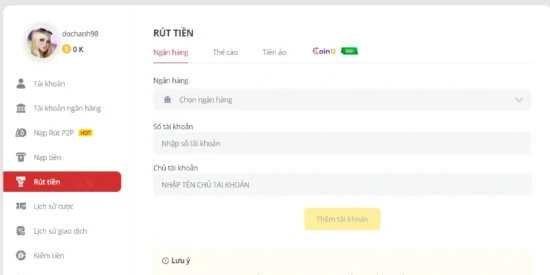 Rút tiền May88 là một quy trình đơn giản và nhanh chóng 